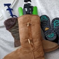 UGG® реплика, КАТО НОВИ Ботуши,топли дамски бежави боти, апрески, N- 36 - 37, снимка 6 - Дамски ботуши - 39306554