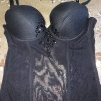 Красив секси черен корсет с камъни H&M нов , снимка 2 - Корсети, бюстиета, топове - 35787631