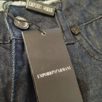 НОВИ дамски дънки Emporio Armani – кожени детайли, дълги – размер 28, снимка 13 - Дънки - 34450617