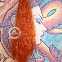 Супер Опашка с МАКСИ Обем Цвят Оранжев / Тициан Стил Плажни Вълни Захващане със Стопер КОД С823, снимка 3 - Аксесоари за коса - 42141260