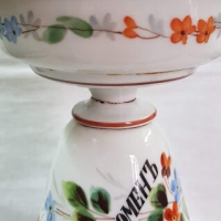 Антикварна порцеланова газена лампа., снимка 3 - Антикварни и старинни предмети - 36044870
