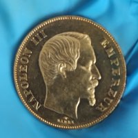 50 франка 1855г. Наполеон III, снимка 2 - Нумизматика и бонистика - 41883767