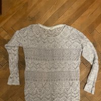 Бежова плетена блуза LOGG M, снимка 2 - Блузи с дълъг ръкав и пуловери - 38810537