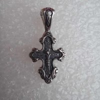 Сребърен кръст 31 мм, снимка 1 - Колиета, медальони, синджири - 42461211