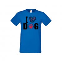 Мъжка тениска Свети Валентин I Love Dog, снимка 2 - Тениски - 35712548