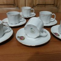 Стар български порцелан чаши и чинийки за кафе, снимка 6 - Антикварни и старинни предмети - 34338418