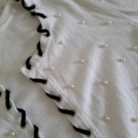 Дамска жилетка с перли, снимка 5 - Жилетки - 39542133