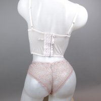 Телесни прозрачни бикини с дантела С/М размер, снимка 3 - Бельо - 35748000