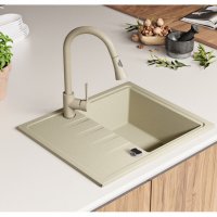 Кухненска мивка от Гранит модел Милано 620 x 500 mm бежов, снимка 5 - Други - 35861900