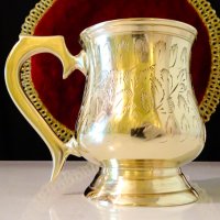 Бронзова чаша,халба Британска Индия,маркирана. , снимка 1 - Антикварни и старинни предмети - 41693297