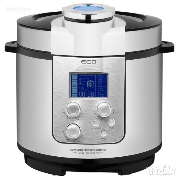 Мултикукър под налягане ECG MHT 1661 Pressione Nuovo, 1000W, Сив, снимка 1