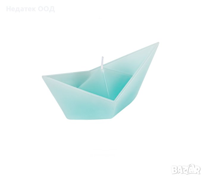 Свещ, Синя лодка, 13x6x6см, снимка 1