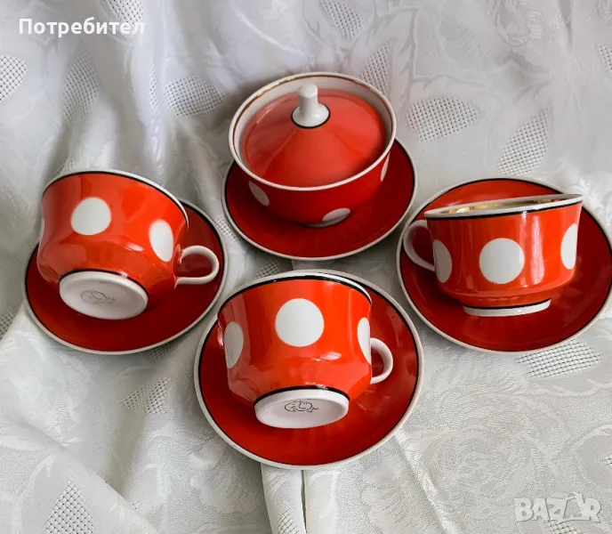 Порцеланов сервиз за чай, снимка 1