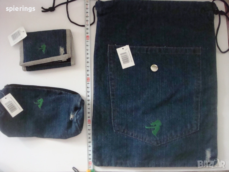 Портфейл+несесер+торба от плат" Деним", снимка 1