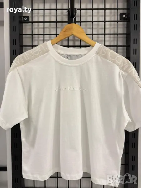 Calvin Klein бяла дамска тениска , снимка 1