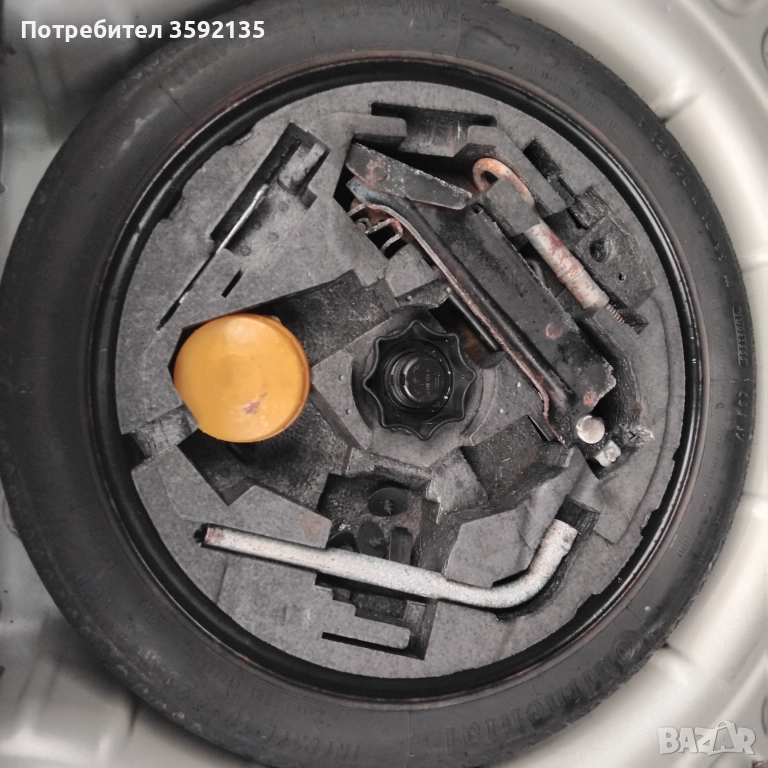 Резервна гума патерица 18 цола 5х112 комплект с оборудване 140лв., снимка 1