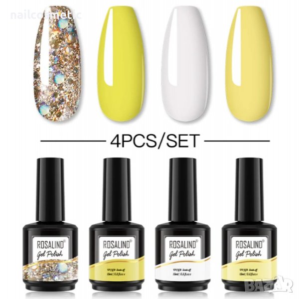 UV&LED ГЕЛ ЛАК 4 ЦВЯТА КОМПЛЕКТ 169, снимка 1