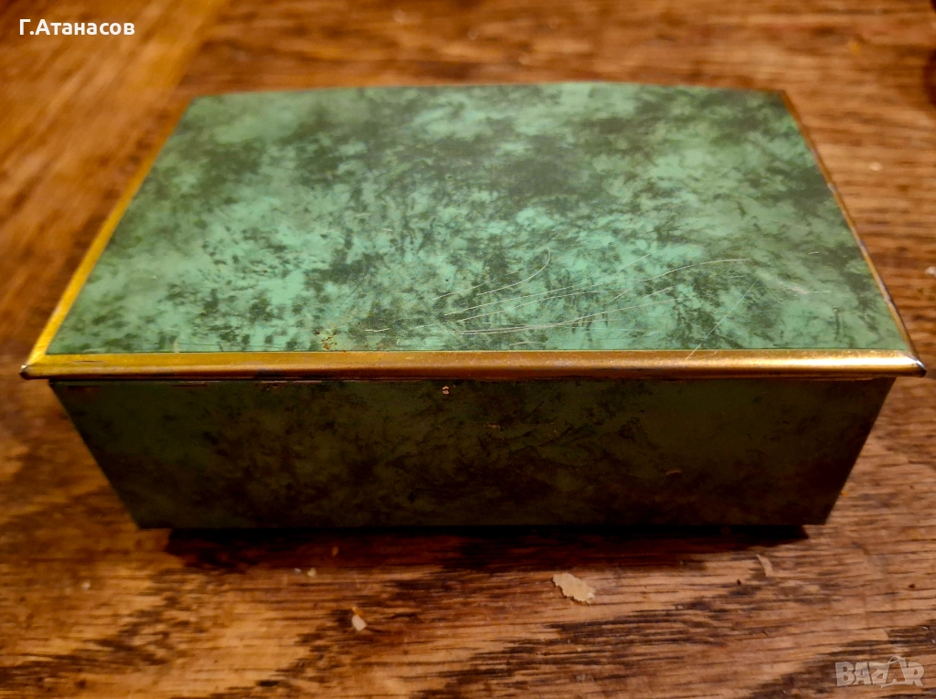 Метална кутиика от цигари Atos Pfau Auslese 50 cigaretten рядка колекционерска, снимка 1