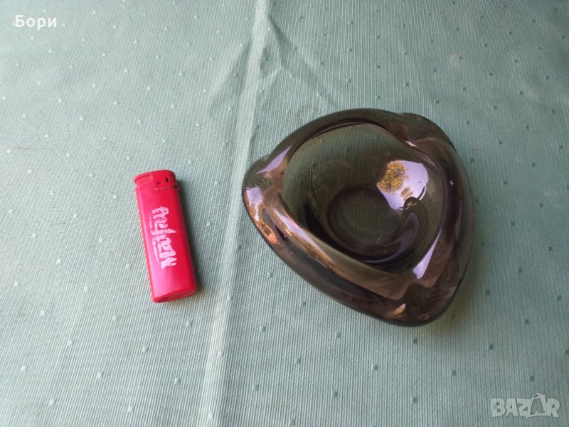 Стар пепелник цветно стъкло, снимка 1