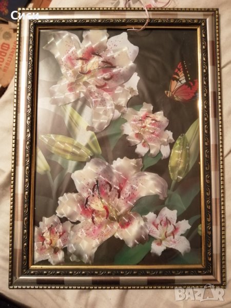 Рамка с лъскави цветя, снимка 1