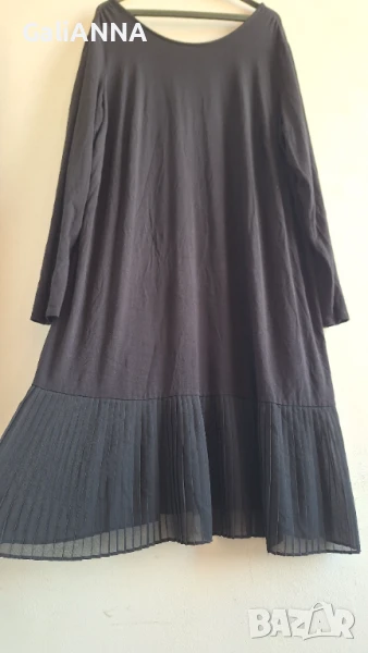 СТРАХОТНА ЧЕРНА РОКЛЯ ЕФЕКТЕН МОДЕЛ 3XL-4XL, снимка 1