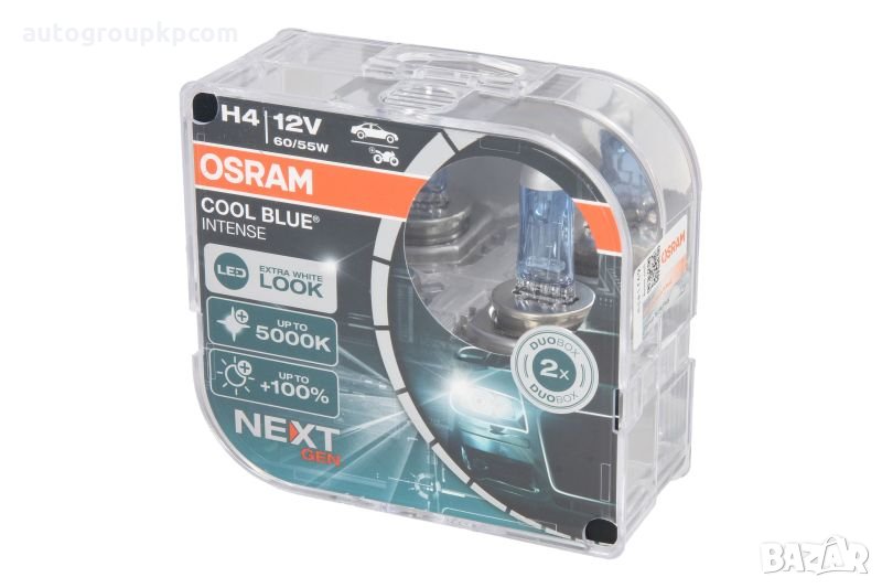 OSRAM H4 Cool Blue Intense NextGen, 12V, 60/55W - Комплект 2бр, снимка 1