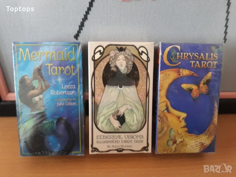 78 таро карти: Mermaid Tarot & Chrysalis Tarot & Ethereal Visions Tarot, снимка 1