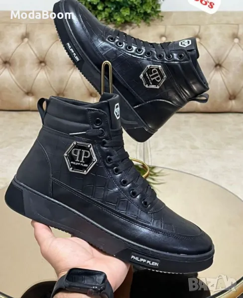 Philipp Plein черни мъжки кецове , снимка 1