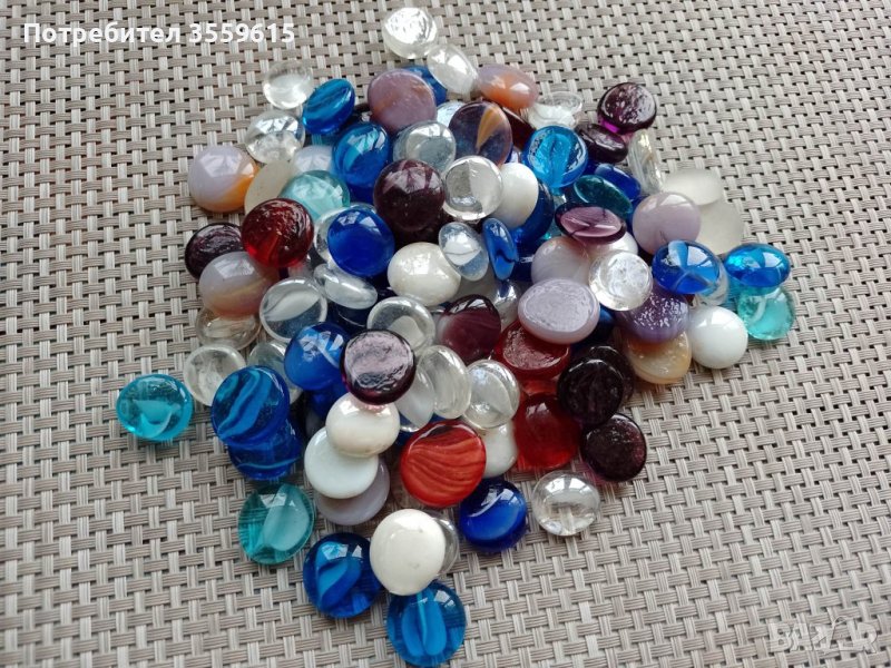 стъклени перли, различни цветове. От Италия, снимка 1