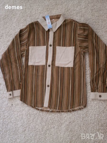 Детска риза с дълъг ръкав за 6-7 годишно дете, кадифе, нова, снимка 1