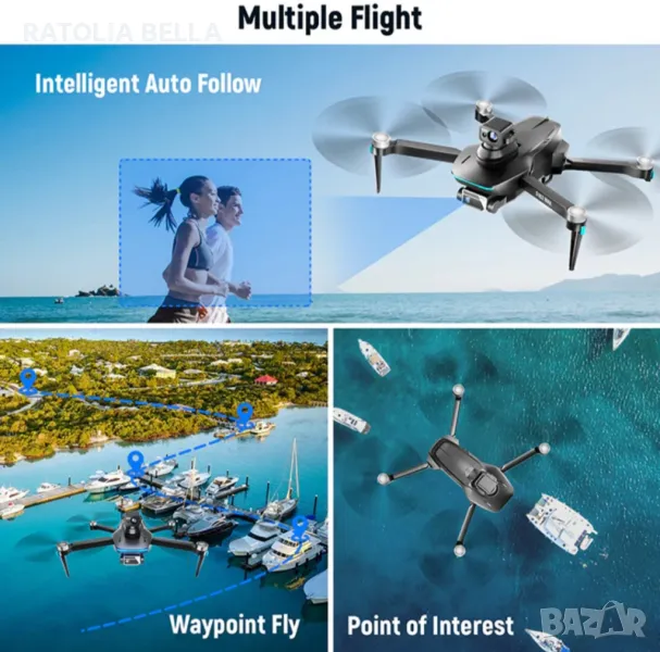 Безчетков PRO дрон S162 MAX с GPS, снимка 1