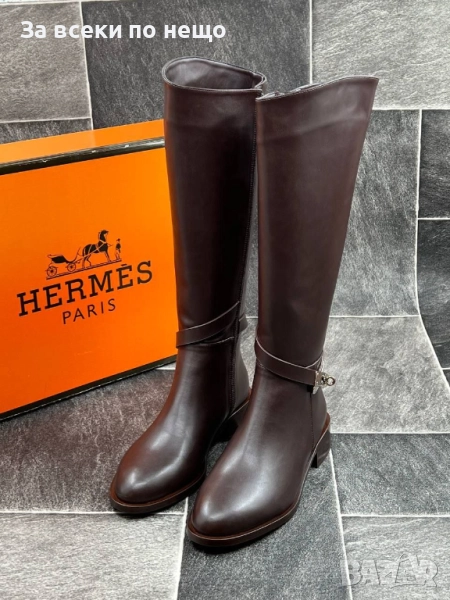 Hermes Дамски Кафеви Ботуши Хермес Код E808, снимка 1