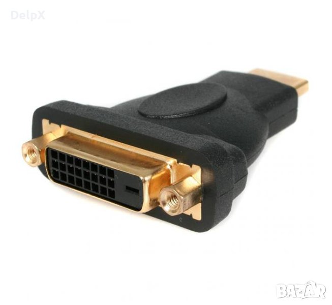 Букса преходна HDMI(м)/DVI 25pin(ж), снимка 1