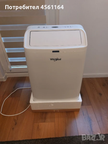 Мобилен климатик Whirlpool 9000 BTU + подарък уплътнител за прозорец, снимка 1