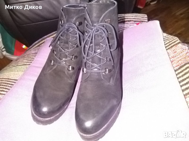 Carlo fabiani маркови женски кубинки естествена кожа висок ток 10см-размер №40 стелка 255мм, снимка 1