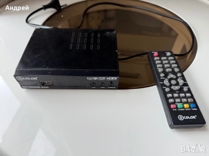 Приставка за цифрова телевизия D-Color DC 1002 HD mini [DVB-T2/T, HDMI, RCA, PVR, TimeShift, USB, снимка 1