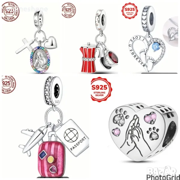 S925 Сребро / Сребърни Талисмани за гривни , снимка 1
