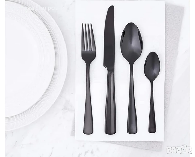 Комплект прибори за хранене Amazon Basics, снимка 1