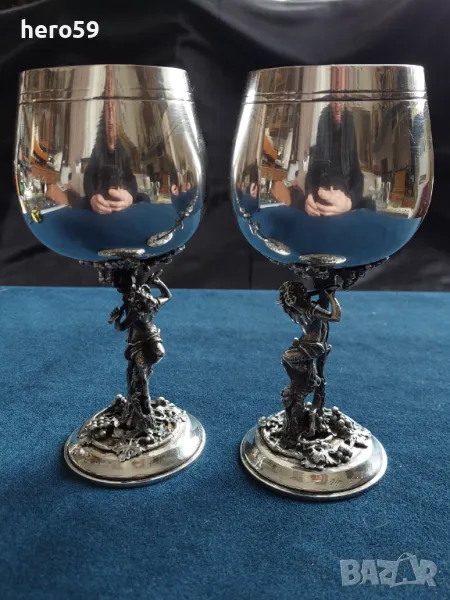 Прекрасни сребърни чаши,ръчно изработени, сребро 800,вместимост 200 мл.сребърна кана,сребърна чаша, снимка 1