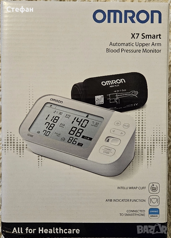 Omron X7 Smart апарат за измерване на кръвно налягане, снимка 1