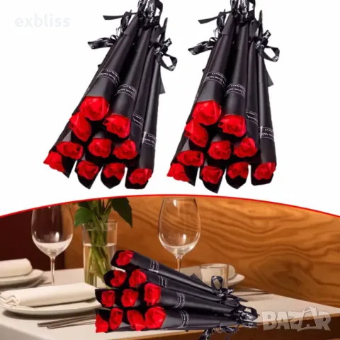 Елегантна изкуствена роза за подарък, снимка 2 - Романтични подаръци - 49225398