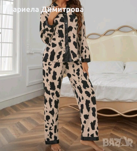 Нова дамска сатенена пижама, снимка 5 - Пижами - 53261389