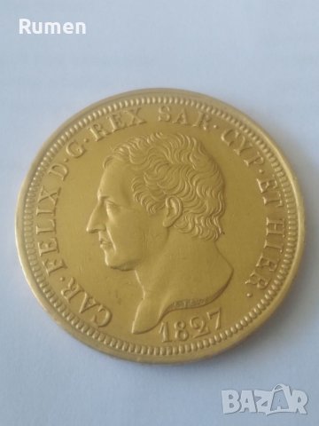 80 лири 1827 година , снимка 2 - Нумизматика и бонистика - 40502610