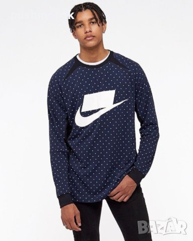 Nike Tech Fleece Polka Dot Men Shirt Sz L / #00528 /