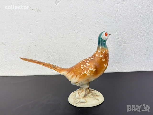 Порцеланова фигура на фазан - Royal Dux. №7946, снимка 4 - Колекции - 53823610
