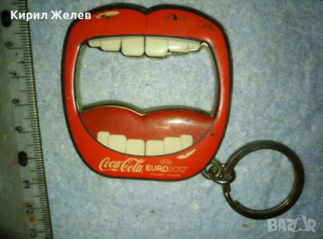Coca-Cola UEFA EURO 2012 POLAND - UKRAINE Рядък КОЛЕКЦИОНЕРСКИ СУВЕНИРЕН КЛЮЧОДЪРЖАТЕЛ ФУТБОЛ 18034