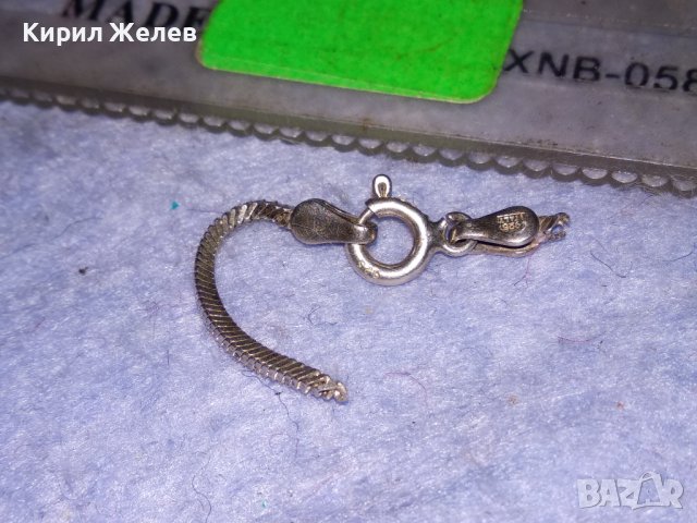 СТАРА СРЕБЪРНА ИТАЛИАНСКА ЗАКОПЧАЛКА КАРАБИНКА За КОЛИЕ ГРИВНА СИНДЖИРЧЕ СРЕБРО 925 ПРОБА 38225, снимка 6 - Бижутерийни комплекти - 40940779