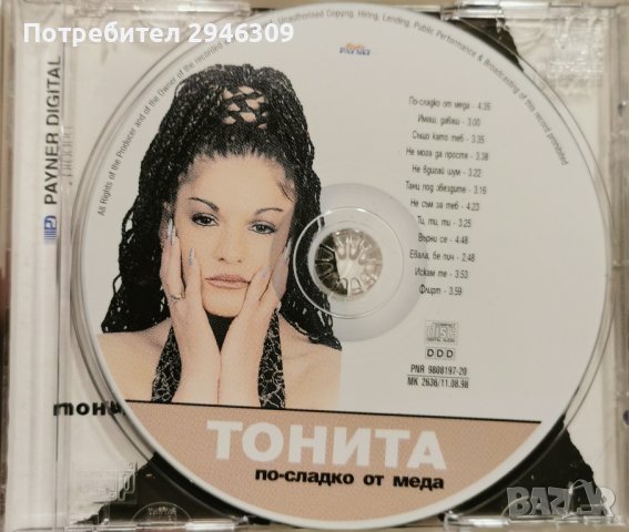 Тонита - По-сладко от меда(1998), снимка 2 - CD дискове - 42741972