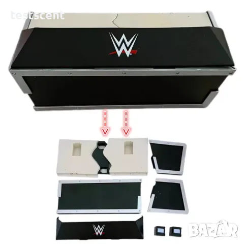 Аксесоари за кеч играчки стълби маси столове кофи чукове и др. WWE WWF Mattel Jakks table ladder, снимка 12 - Фигурки - 48476975