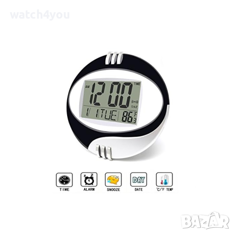 НОВ ДИГИТАЛЕН СТЕНЕН ЧАСОВНИК С ГОЛЕМИ ЦИФРИ И ТЕМПЕРАТУРА. ЕЛЕКТРОННИ СТЕННИ ЧАСОВНИЦИ, снимка 3 - Стенни часовници - 44706763